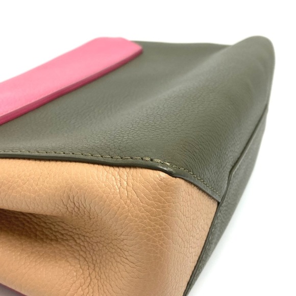 LOUIS VUITTON Tricolor Bag 2WAY Hand Bag Shoulder Bag Rose Pink x Khaki x Beige - Picture 4 of 13